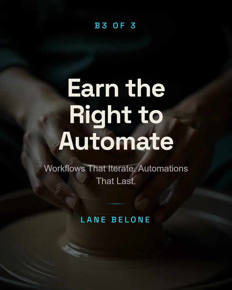 Earn the Right to Automate cover